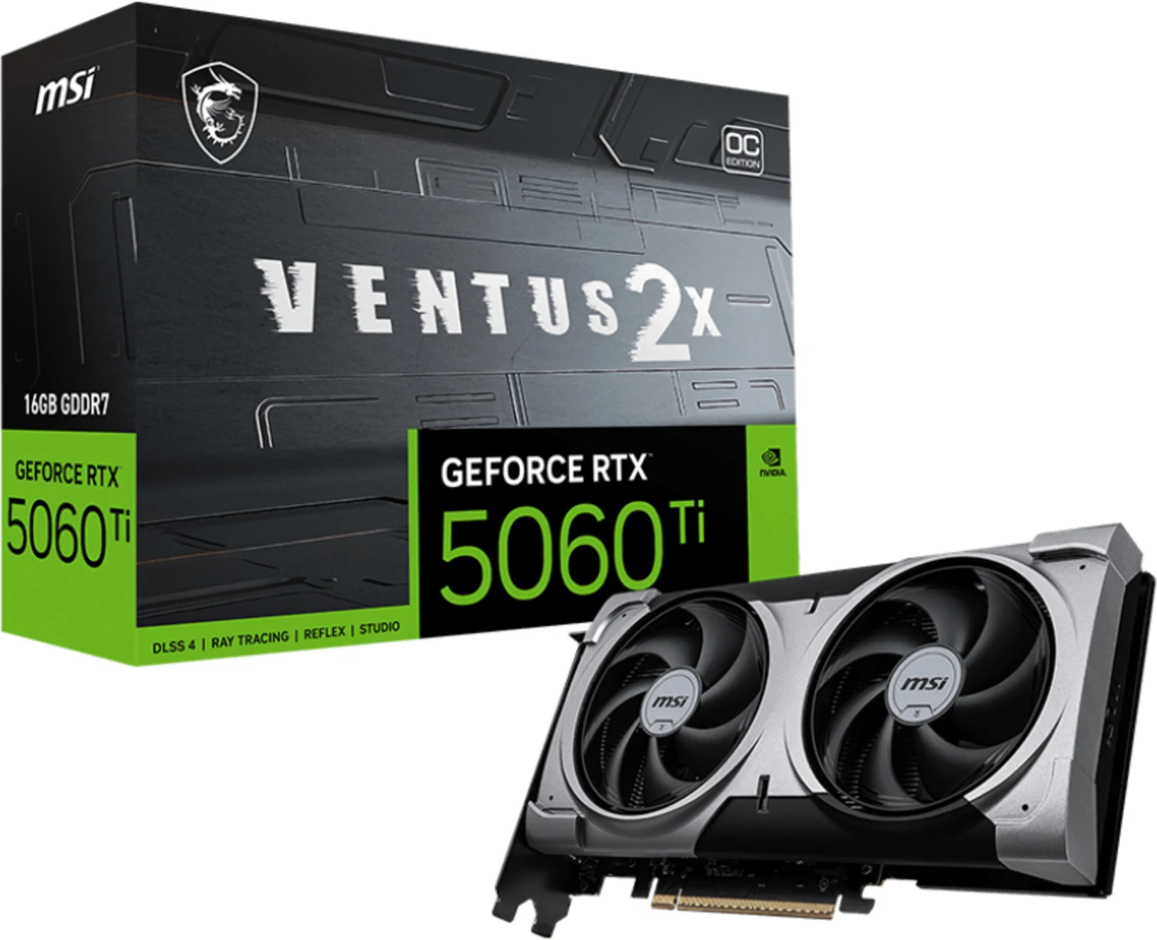 Imagen 0 de Tarjeta de Video Nvidia GeForce MSI RTX 5060 Ti 16G VENTUS 2X OC PLUS 16GB GDDR7