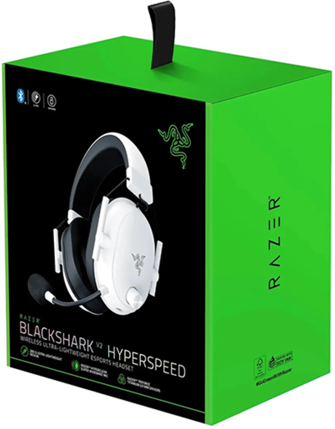 Imagen 3 de Audífonos Gamer Razer BlackShark V2 HyperSpeed Inalámbricos Blanco