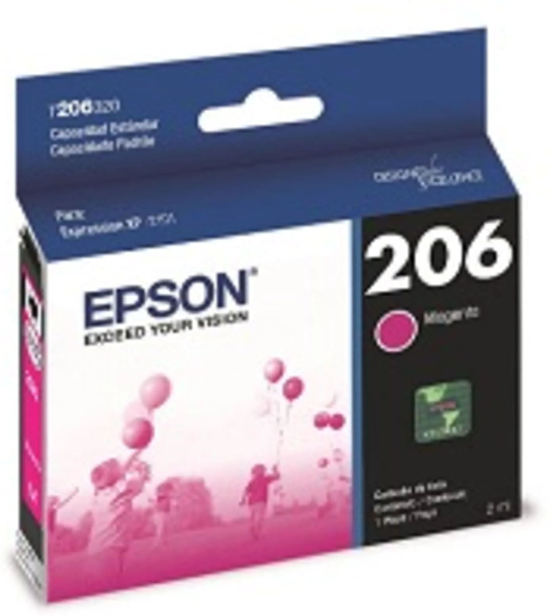 Imagen 0 de Cartucho de Tinta Epson T206320-AL Color Magenta aprox 200 pag p/  XP-2101
