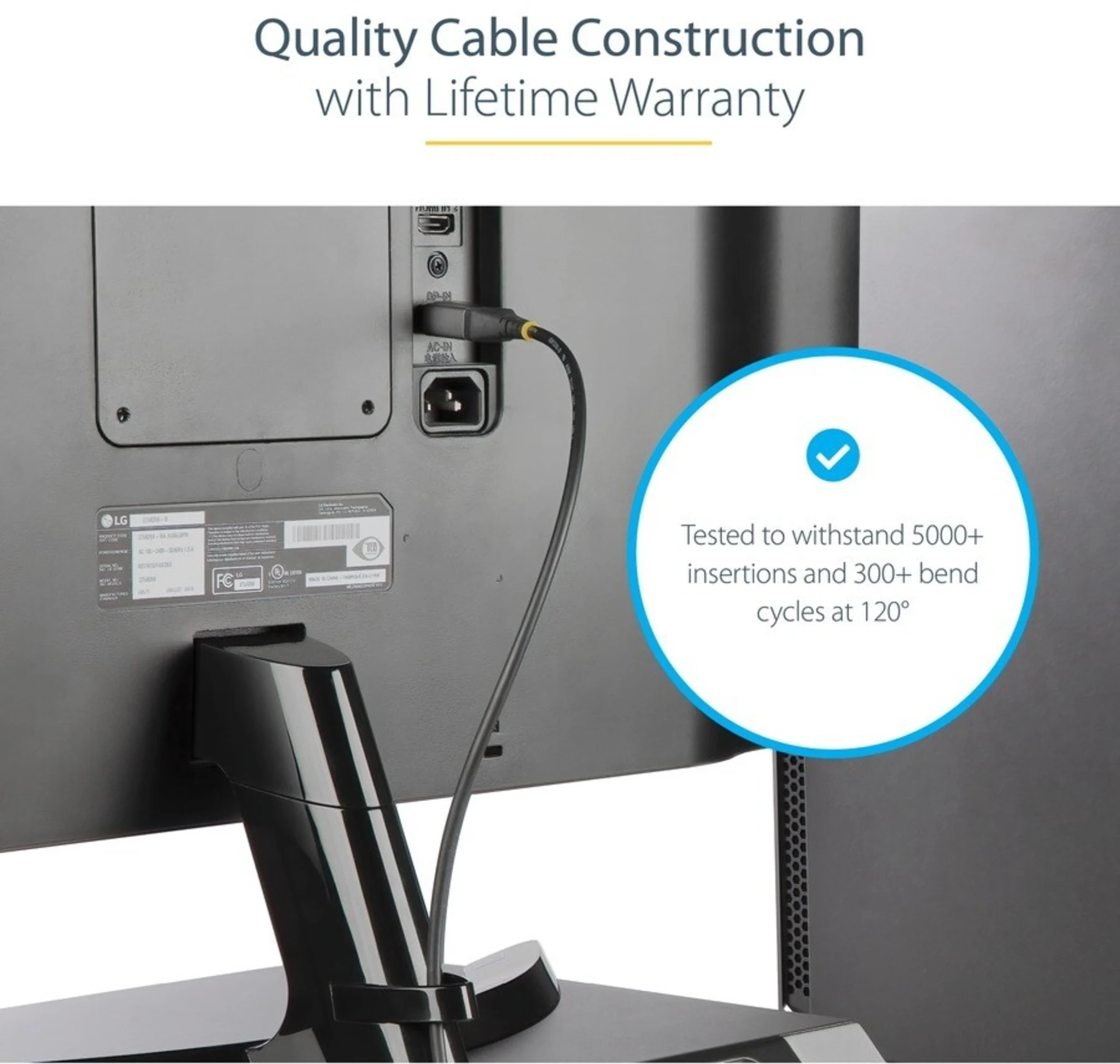 Imagen 2 de Cable DisplayPort v1.4 M/M 4K 120Hz/8K 60Hz 2mts 6ft Certified - StarTech