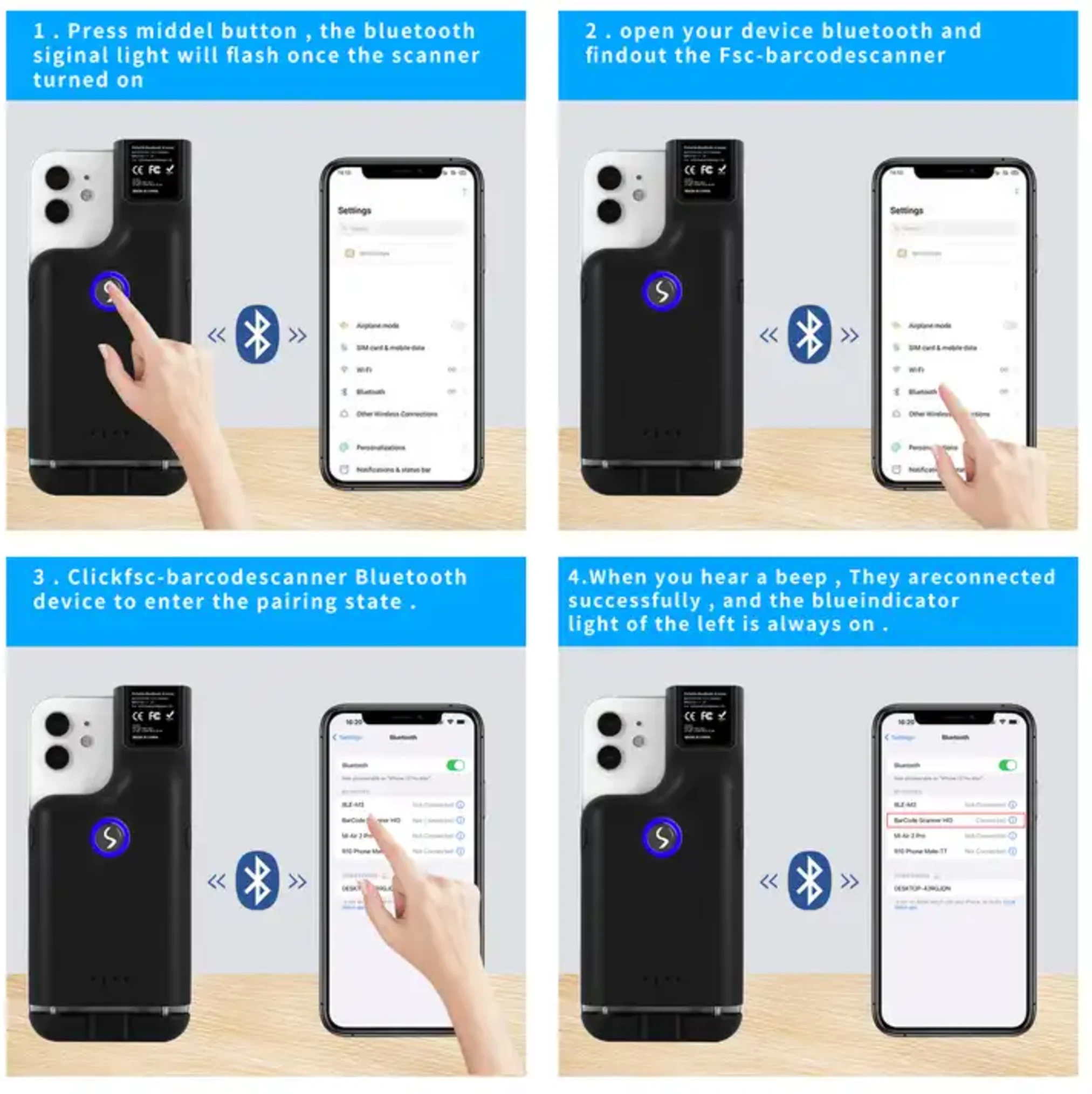 Imagen 2 de Lector de Codigo de Barras Symcode 2D para Celular R-75 Inalámbrico