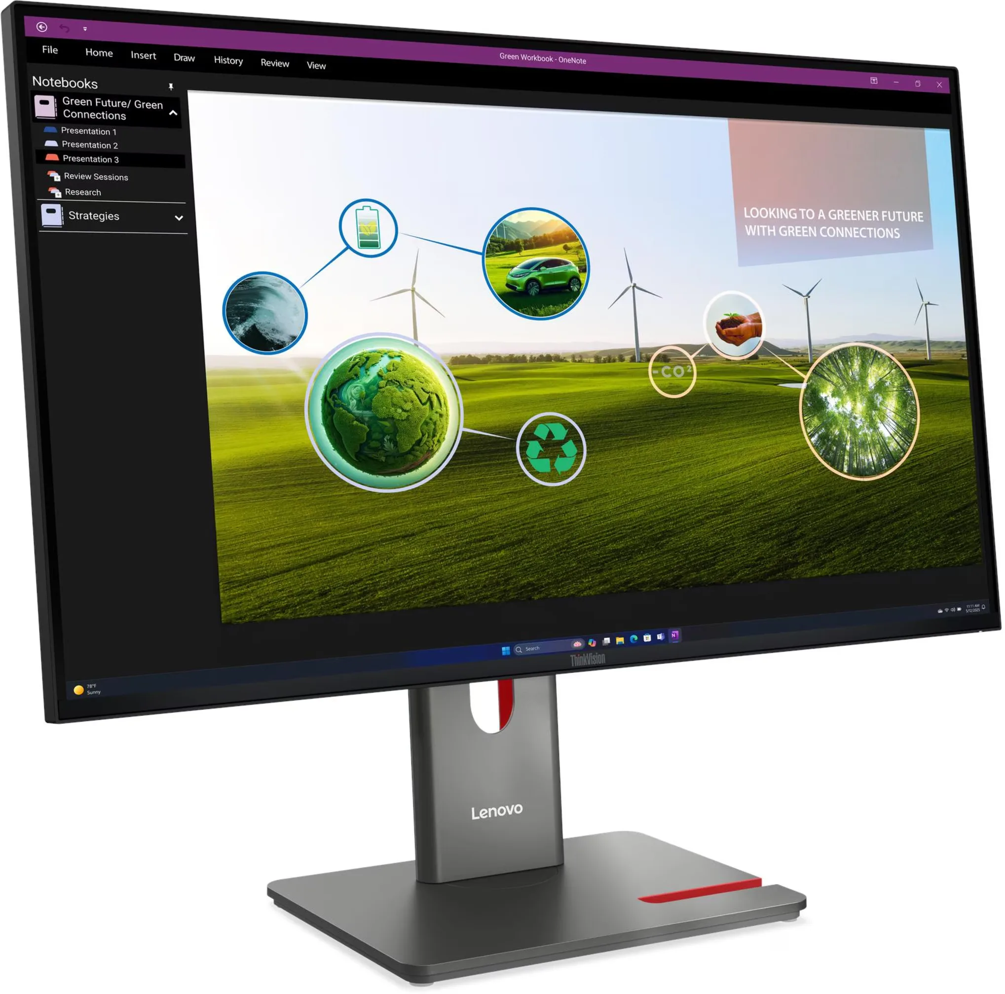 Imagen 0 de Monitor Lenovo ThinkVision P27Q-40 27" QHD 2560*1440  VoIP USB-C Monito