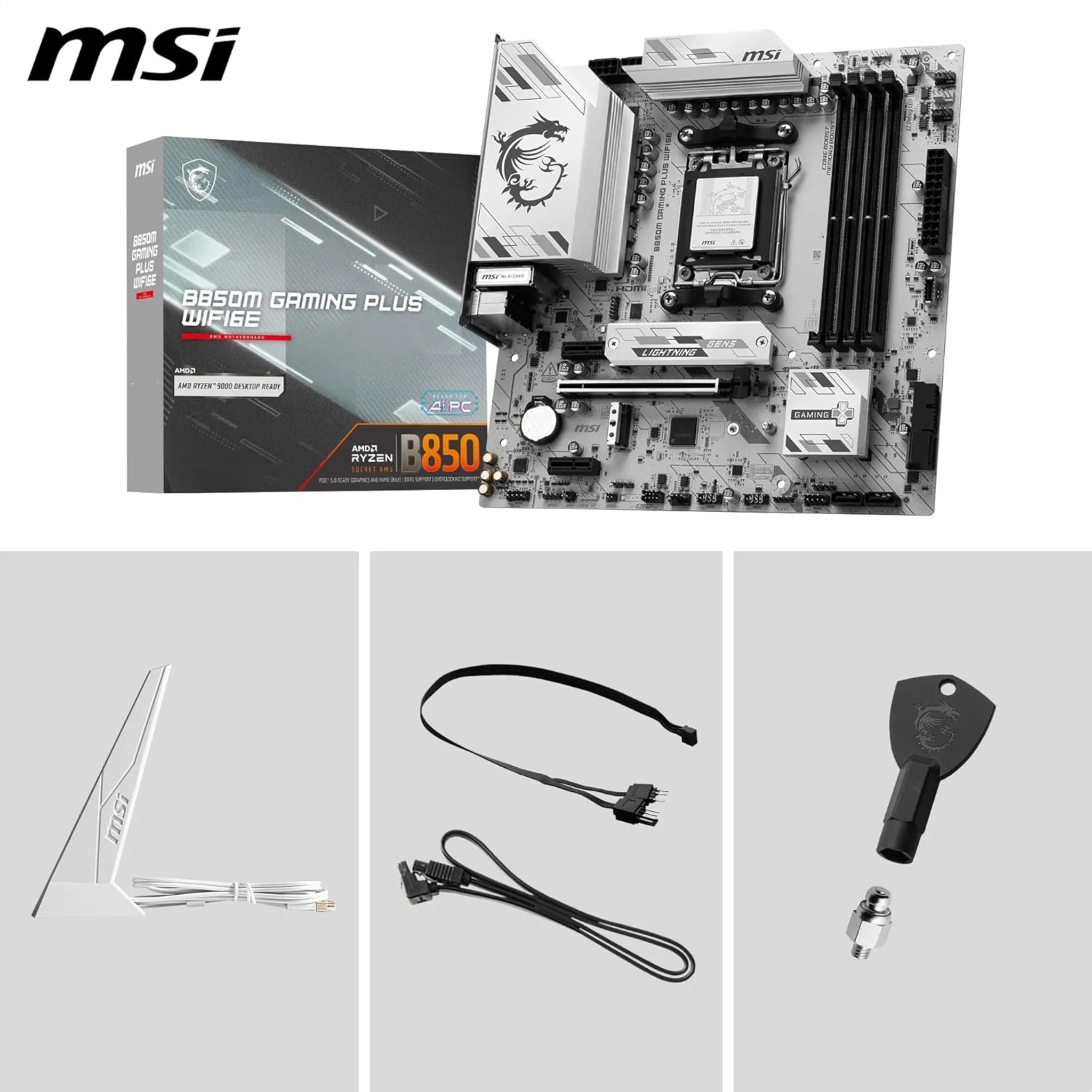 Imagen 6 de Tarjeta Madre MSI B850M GAMING WIFI6E AM5 2*DDR5 LAN 2.5G WIFI6E mATX