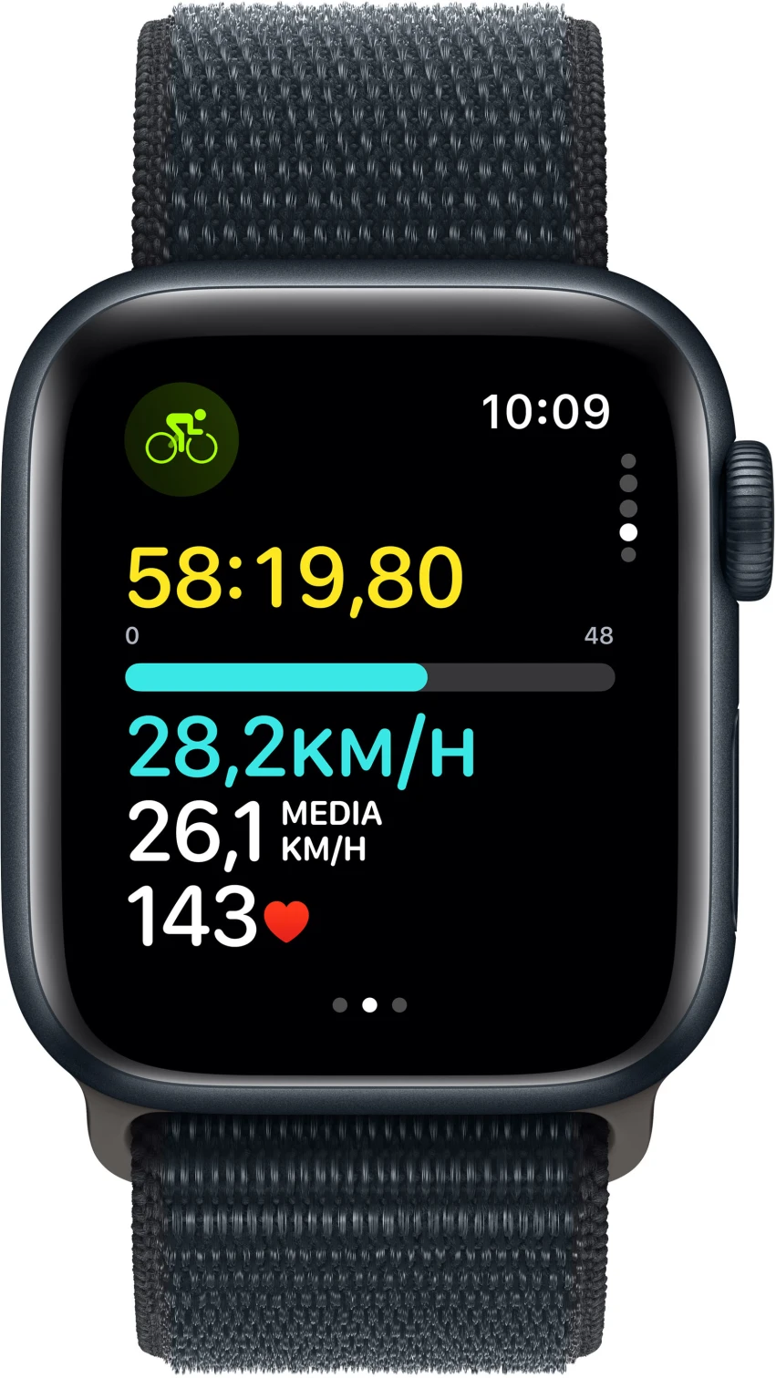 Imagen 3 de Smartwatch Apple Watch SE, GPS 40mm Correa Loop deportiva Aluminio medianoche