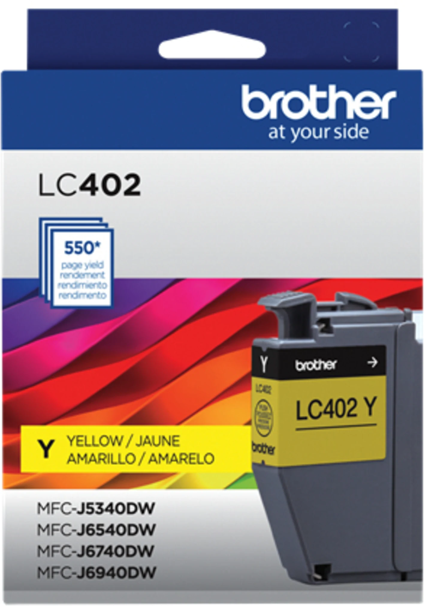 Imagen 0 de Cartridge Brother LC402YS Amarillo Comp. MFCJ6740DW, 550 Páginas