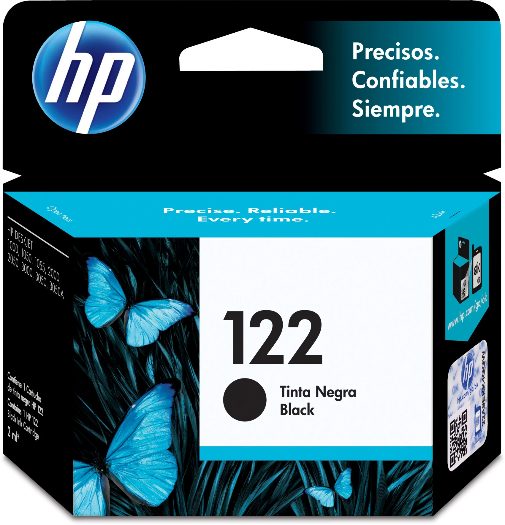 Imagen 0 de Cartucho de Tinta HP 122 Negro aprox 120 pag. p/ HP Deskjet 2050/1000/3050 