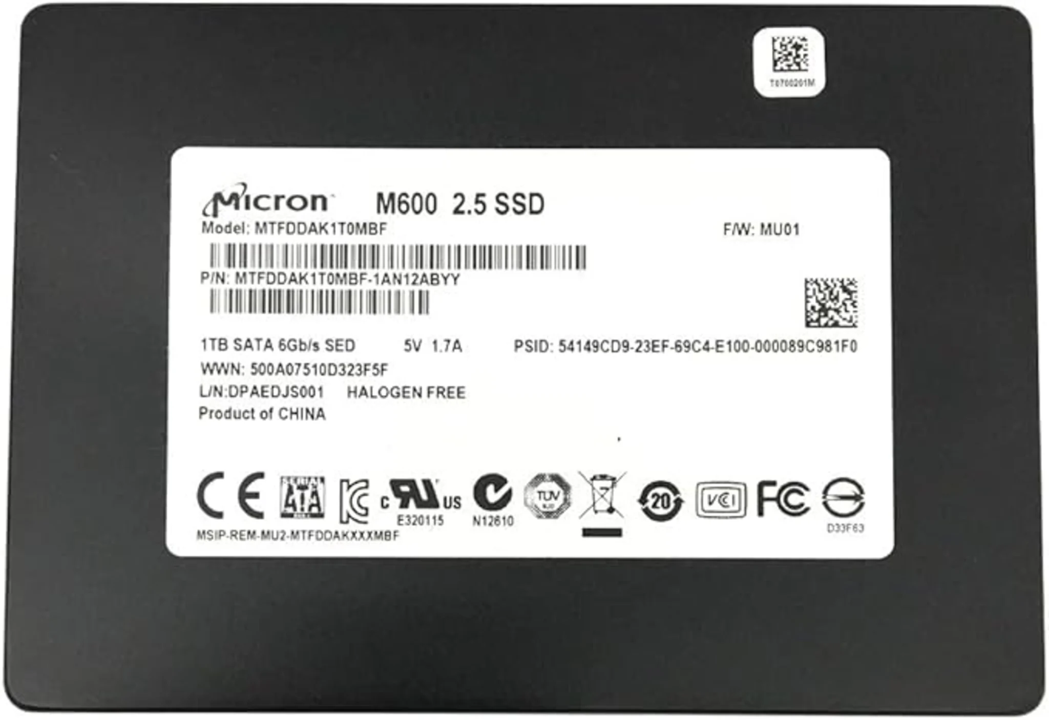 Imagen 0 de Micron M600 1 TB (MTFDDAK1T0MBF)