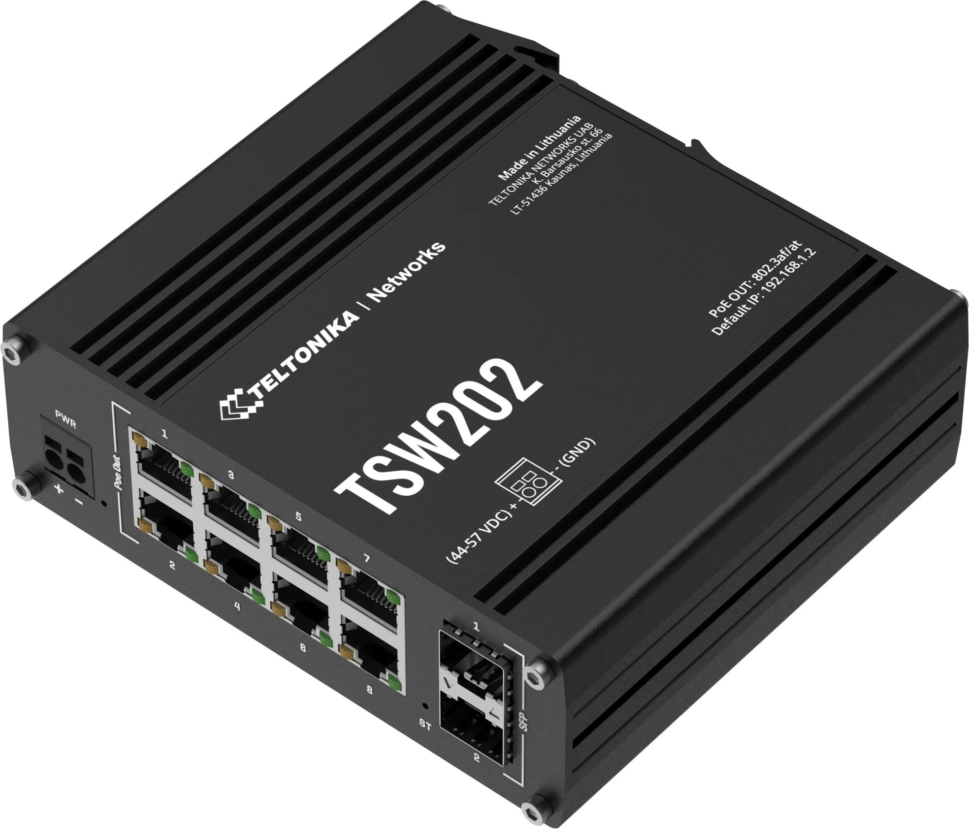 Imagen 5 de Switch Gestionable Teltonika TSW202, 8xGbE PoE/PoE+ + 2xSFP 1000BaseX