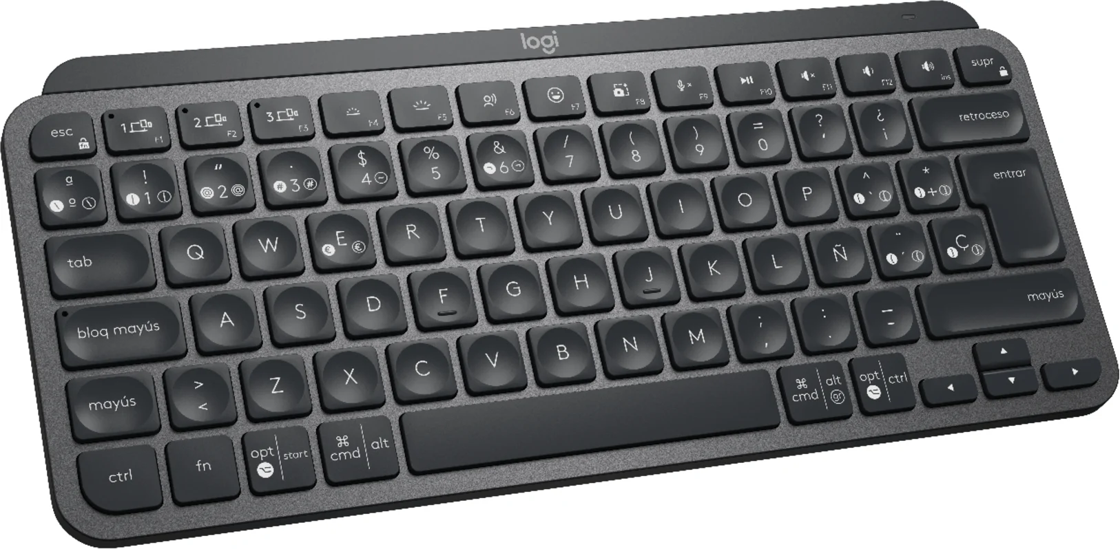 Imagen 1 de Teclado Bluetooth retroiluminado Logitech MX Keys Mini graphite español