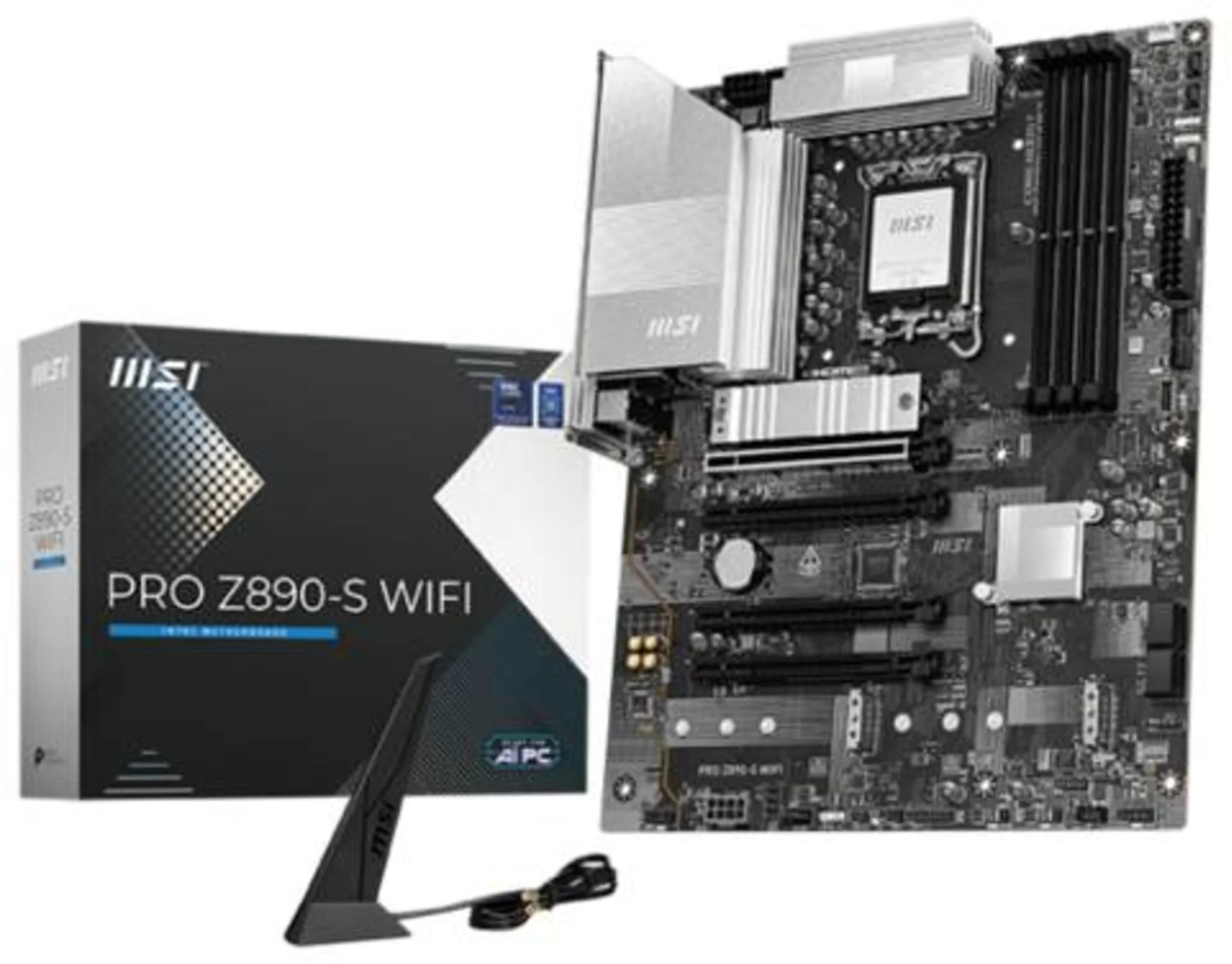 Imagen 1 de Tarjeta Madre MSI PRO Z890-S WIFI LGA1851 Ultra Series 2 4*DDR5 LAN WIFI7 ATX