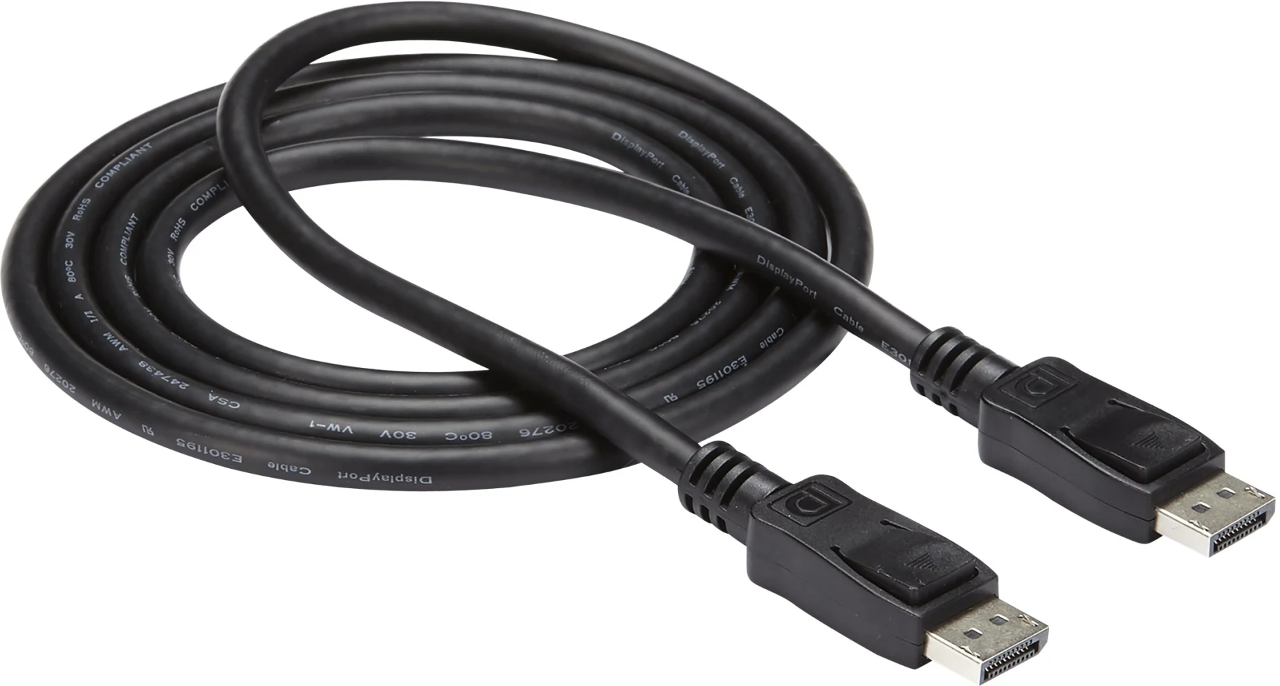 Imagen 2 de Cable DisplayPort Macho a Macho con Pestillo de 1.8 Metros 28AWG color Negro