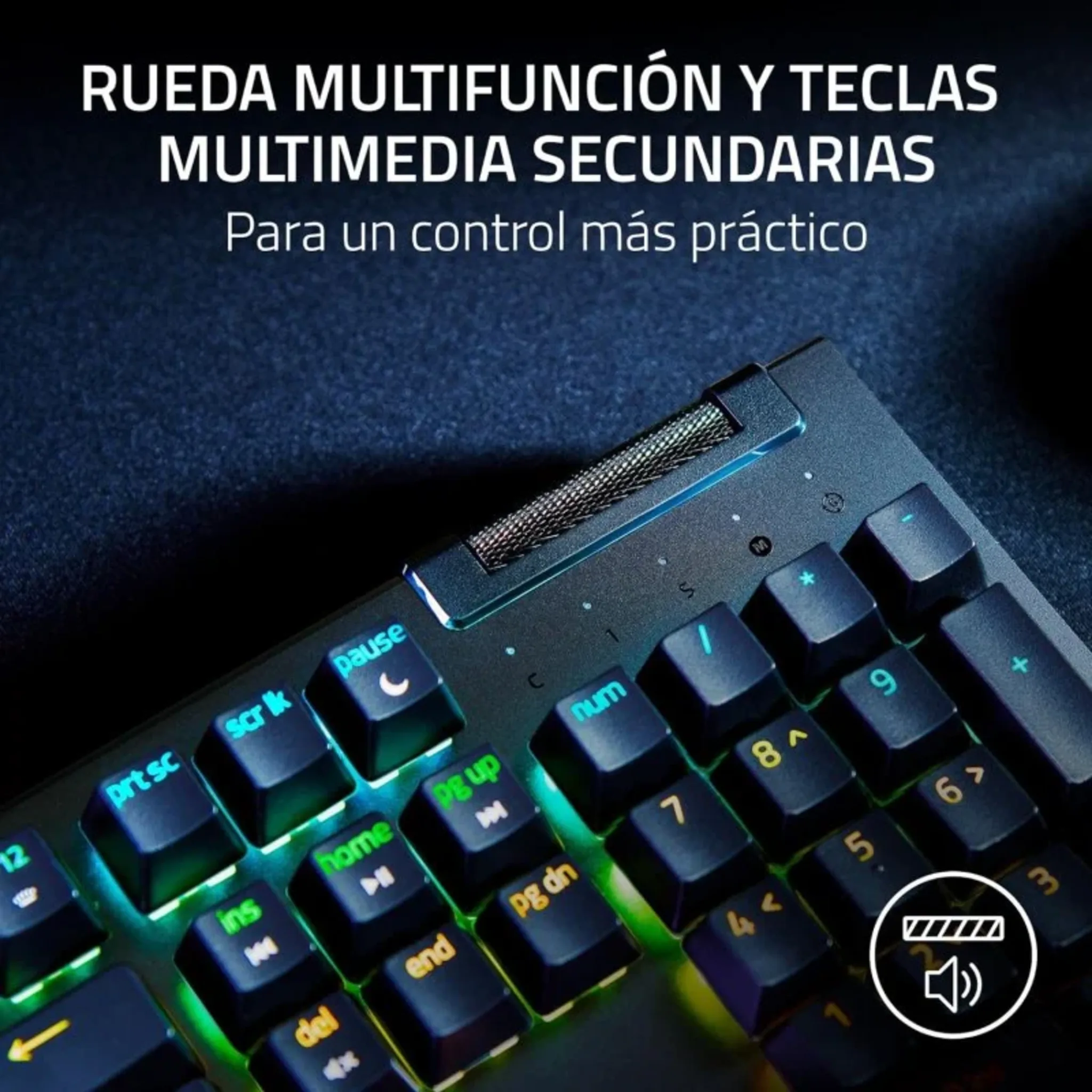 Imagen 4 de Teclado Gamer Alámbrico Razer BlackWidow V4 X, Chroma RGB Mecánico Español