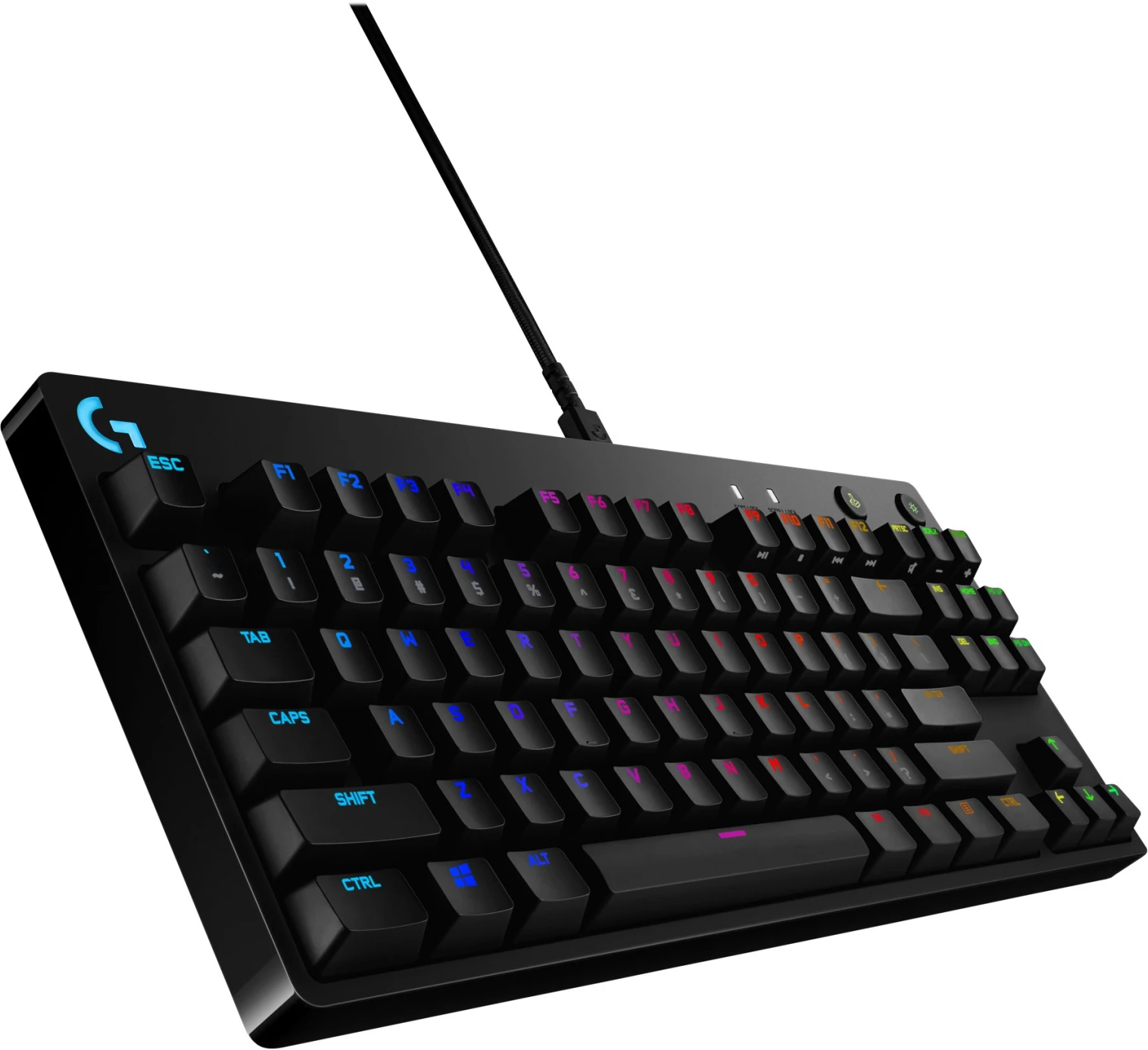 Imagen 7 de Teclado Gamer Alámbrico Logitech G Pro RGB Mecánico Switch GX Blue Color Negro