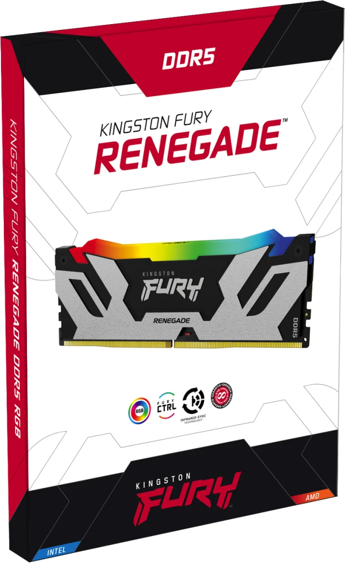 Imagen 2 de Memoria RAM 24GB DDR5 6400MHz DIMM CL32 Non-ECC 1.4v 288p - Fury Renegade RGB