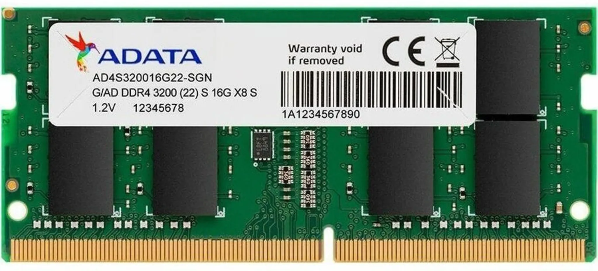 Imagen 0 de Memoria RAM 16GB DDR4 3200MHz SO-DIMM CL22 Non-ECC 1.2v 260p - ADATA