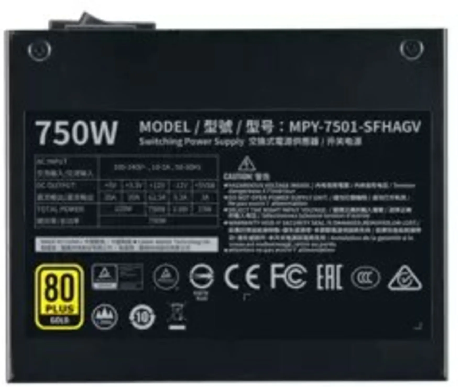 Imagen 2 de Fuente de Poder Cooler Master V750 SFX Gold, 750W 80Plus Gold Full modular Negro