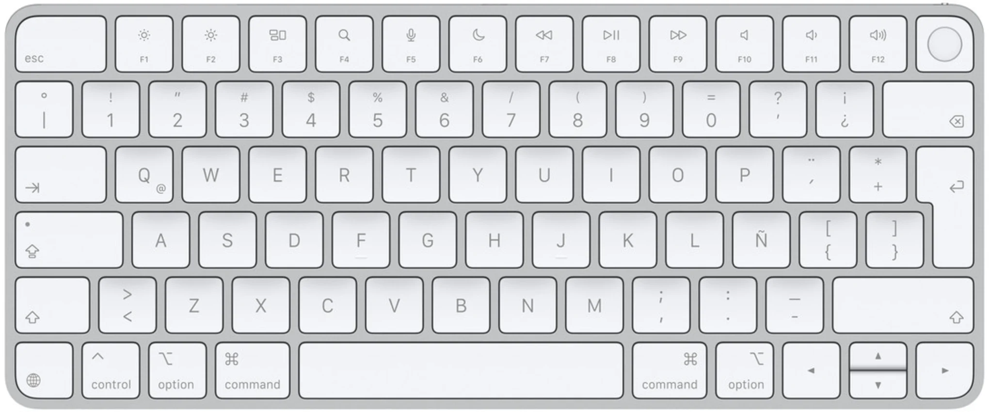 Imagen 0 de Magic Keyboard con Touch ID para modelos con procesador M Apple Latinoamericano