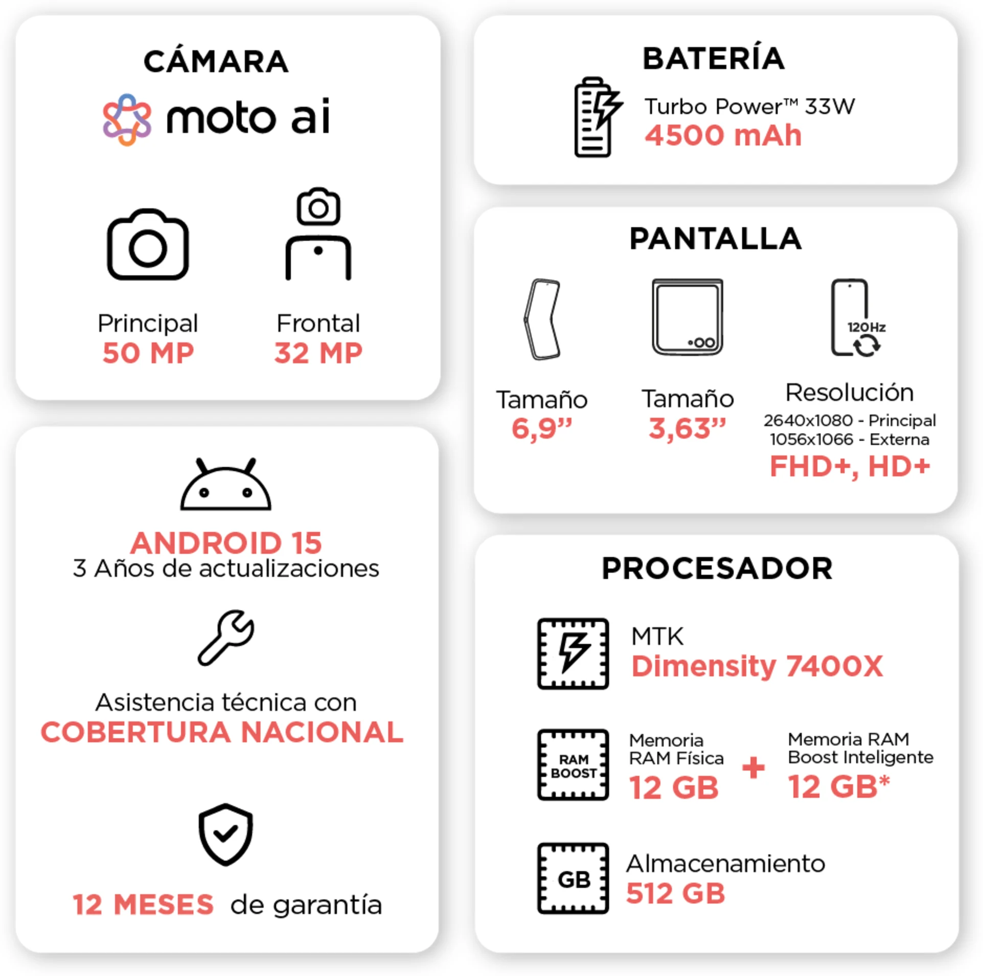 Imagen 8 de Celular Motorola Razr 60 Memoria 512GB RAM 12GB 50MP 6.9' Verde
