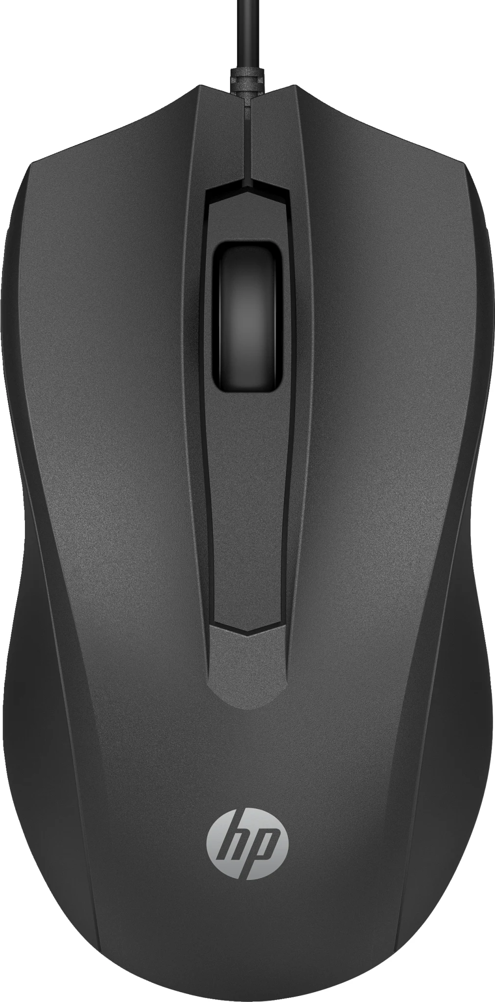 Imagen 0 de Mouse Alámbrico HP Wired 100, óptico 1600dpi 3 botones Ambidiestro USB Negro