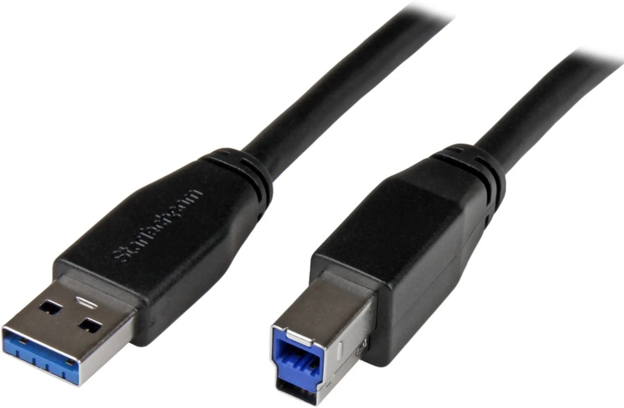 Imagen 0 de Cable USB 3.0 Tipo-A a USB Tipo-B M/M 5 Gbit/s 24/28AWG 10mts Act. Negro StarTec