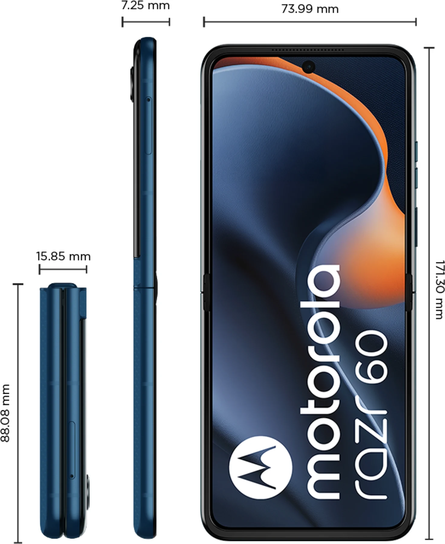 Imagen 6 de Celular Motorola Razr 60 Memoria 512GB RAM 12GB 50MP 6.9' Azul