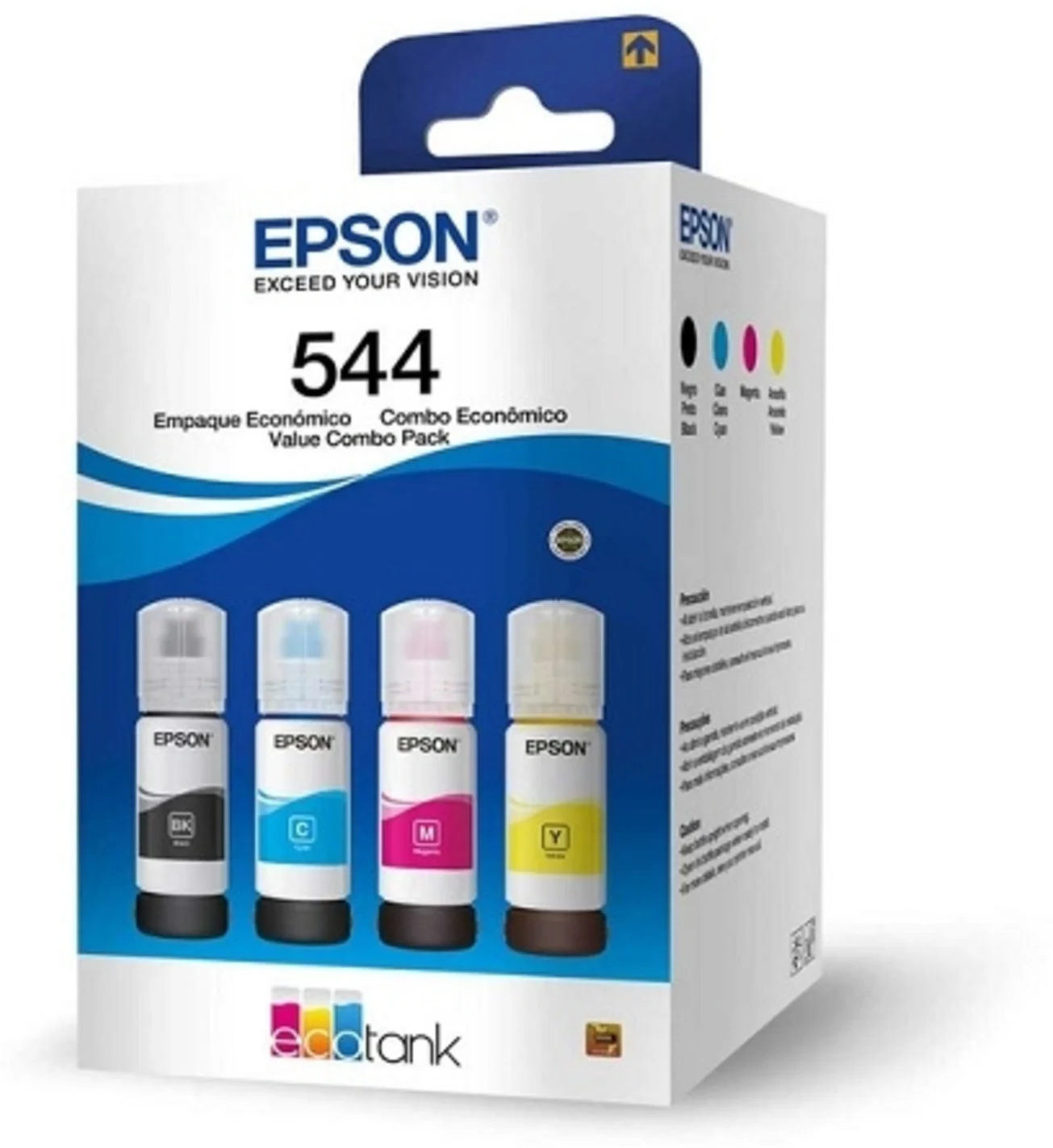 Imagen 0 de Pack 4x Botellas de Tinta Epson T544 Color YCMB L3110 L3150 L3250 L5190, 4500Pág