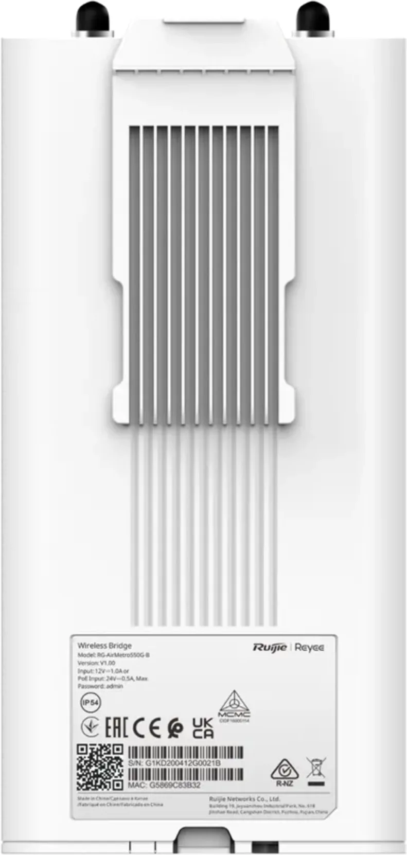 Imagen 5 de RG-AirMetro550G-B. Estacion base para antenas sectoriales (RG-ANT16S-120/RG-ANT2