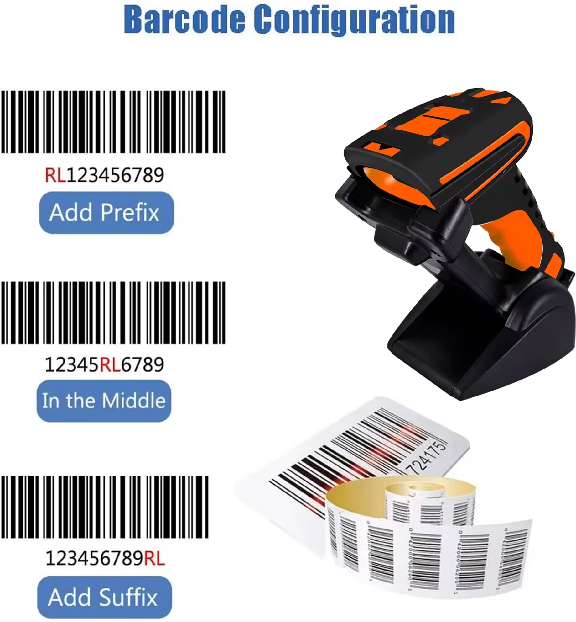 Imagen 3 de Lector de Codigo de Barras Symcode 2D MJ-1911 Inalambrico Rugged