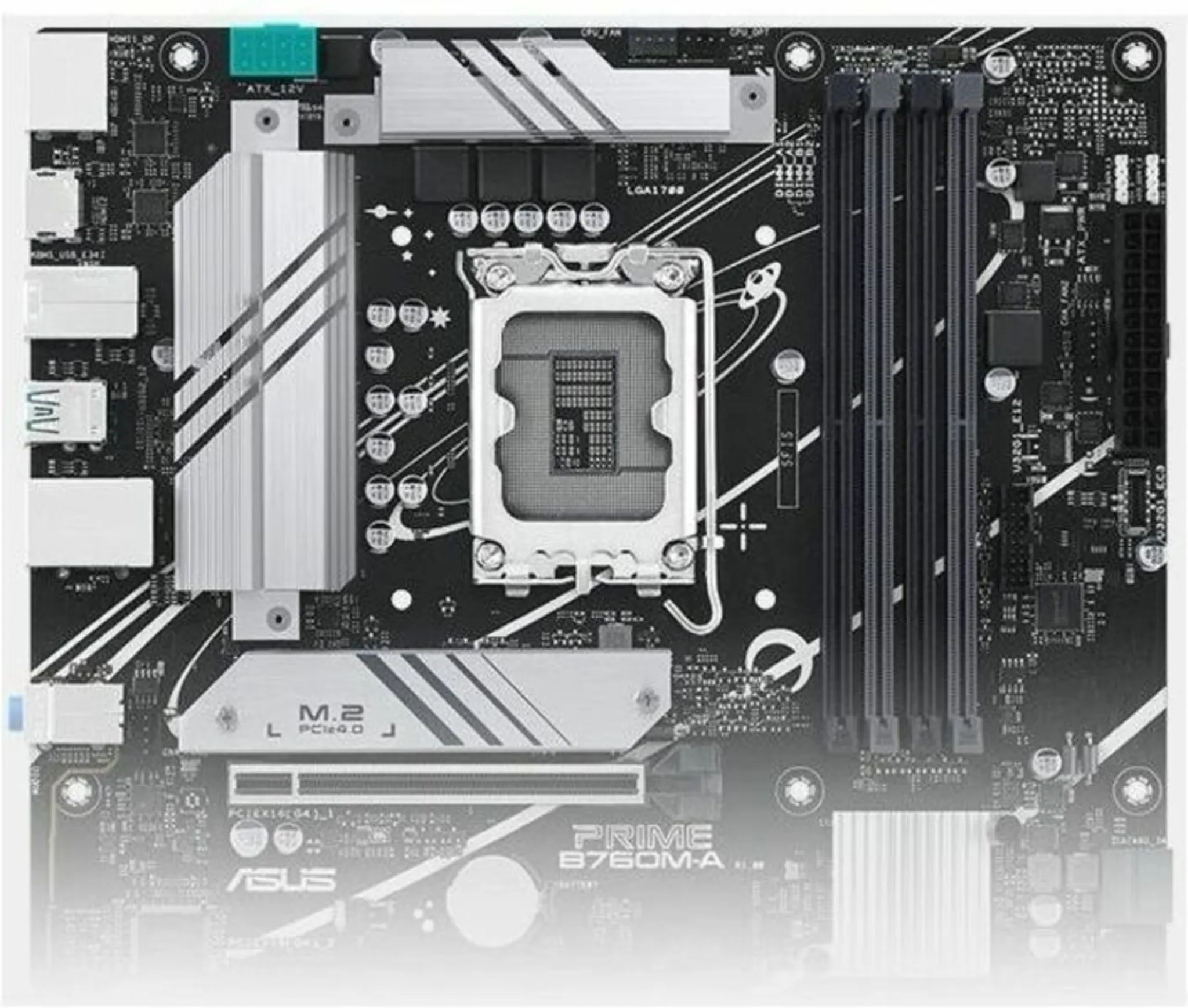 Imagen 1 de Tarjeta Madre Asus PRIME B760M-A LGA1700 13°G 4*DDR5 2*M.2 DP 2*HDMI PS/2 USB3.2