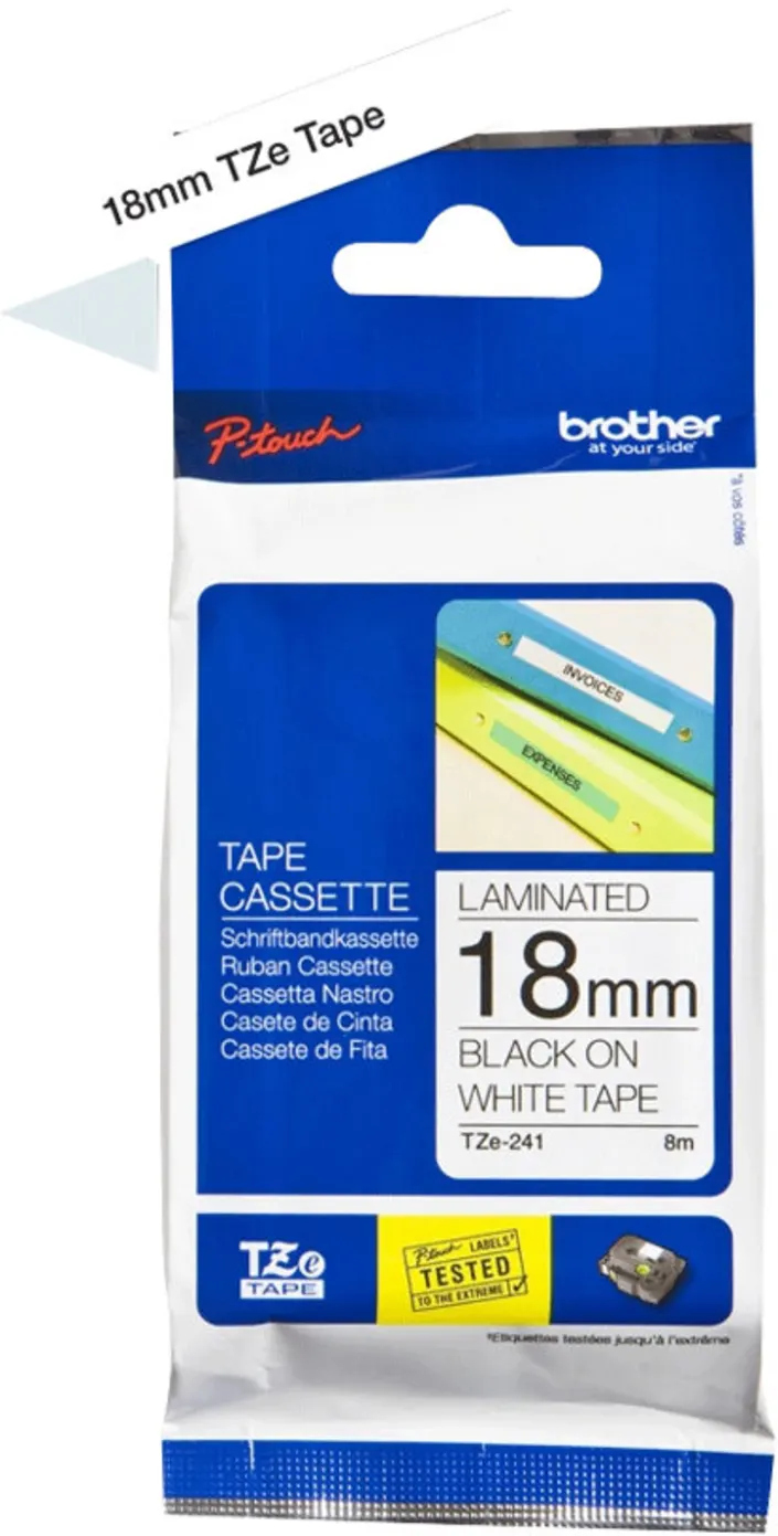 Imagen 4 de Brother laminated tape TZe241 black on white