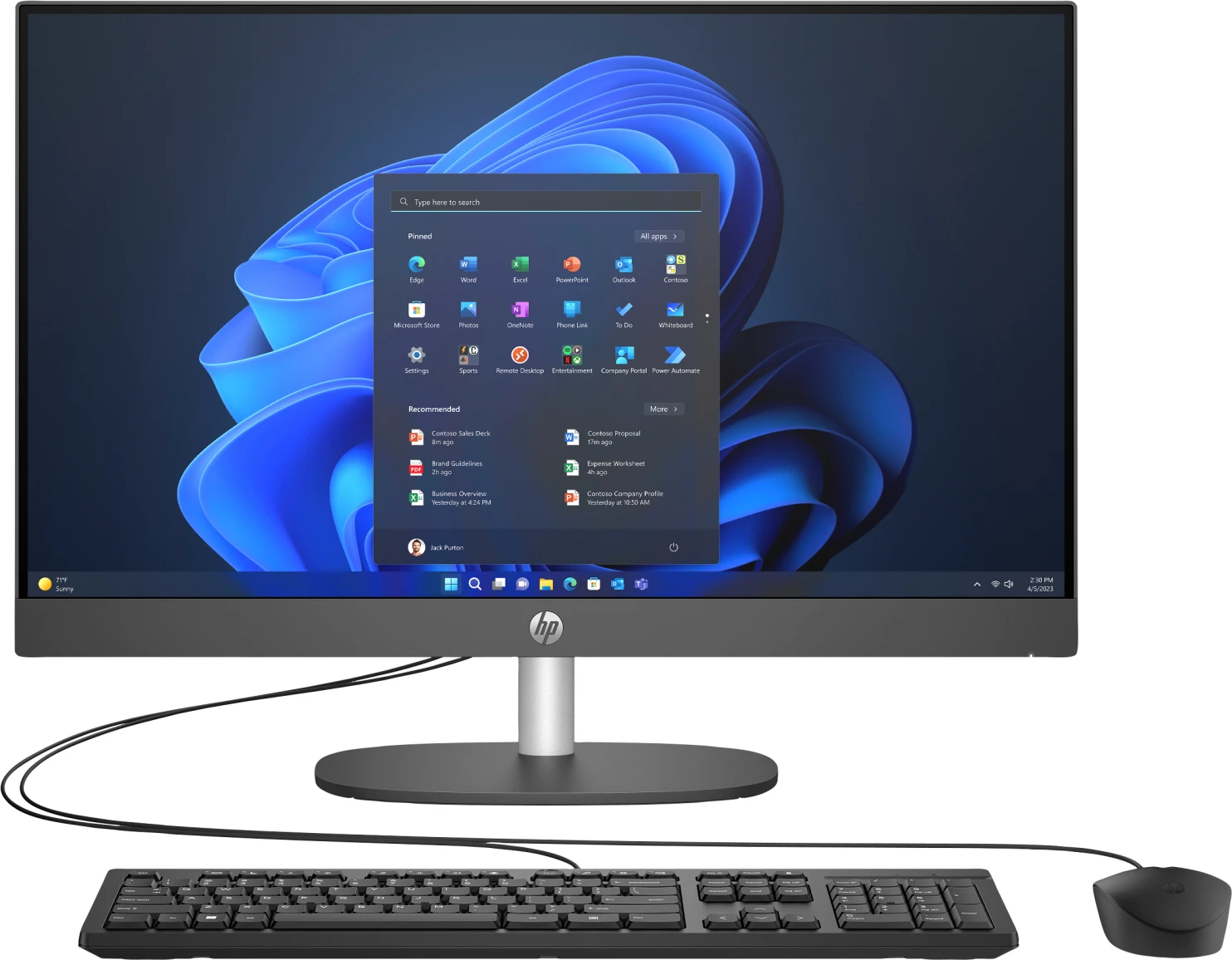 Imagen 0 de HP ProOne 240 G10 - All-in-one - Intel Core Ultra 5 125U / 4.3 GHz - DDR5 SDRAM - 512 GB HDD - 23.8" - Intel UHD Graphics - Windows 11 Pro - C3XB1LT#ABM