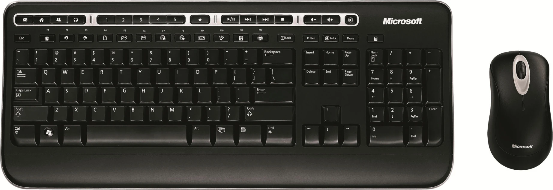 Imagen 3 de Kit Teclado Mouse Inalámbrico Microsoft Desktop 2000 USB Reposa manos C/Negro