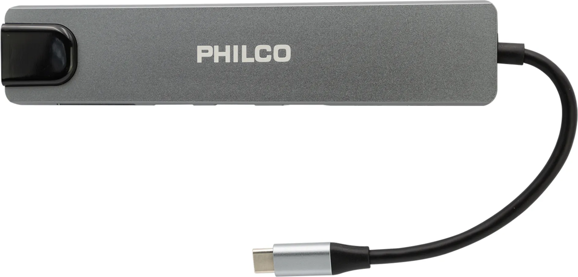 Imagen 2 de Adaptador HUB USB-C Multipuerto Philco USB-C USB-A HDMI DP SD Ethernet