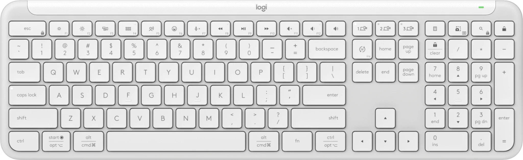 Imagen 0 de Teclado Inalámbrico Logitech Signature Slim K950, RF/BT QWERTY Español Blanco