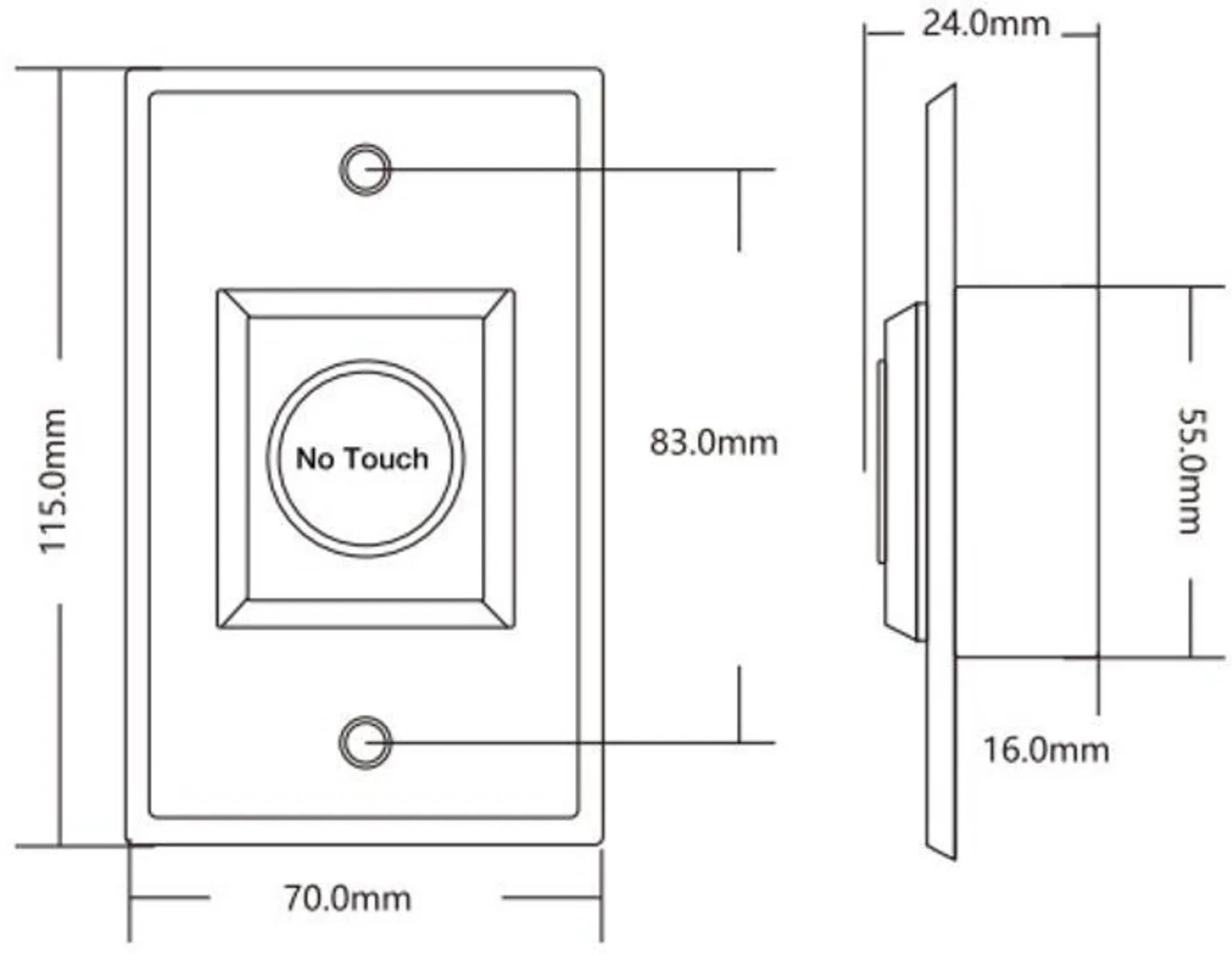 Imagen 1 de Boton de Salida Sin Contacto Hikvision Indicador LED
