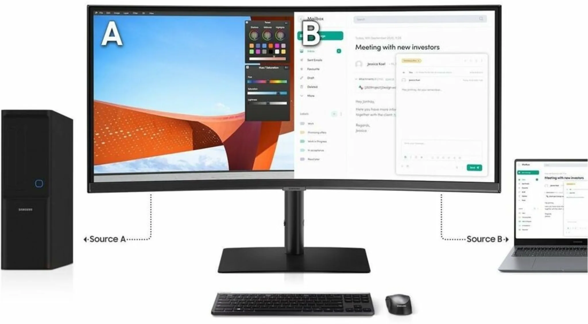 Imagen 11 de Monitor Samsung Curvo Ultrawide LS34C650U 34"WQHD VA LAN HDMI DP USB-C 100Hz 5ms