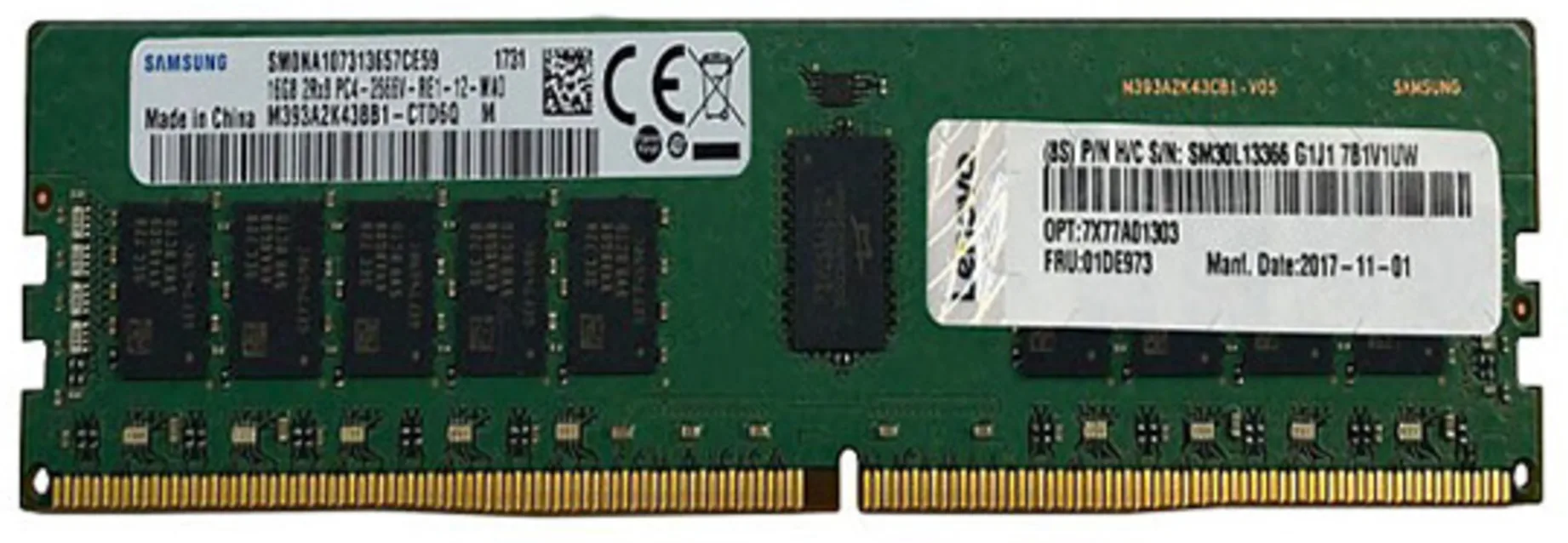 Imagen 0 de Memoria RAM 16GB DDR4 3200MHz DIMM CL17 ECC-REG 1.2v 288p Lenovo ThinkSystem 