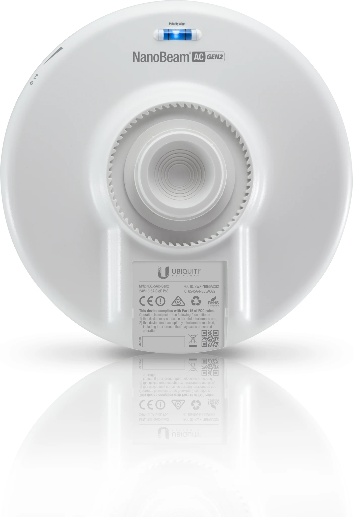 Imagen 1 de Antena Ubiquiti 5Ghz NanoBeam AC 19 Dbi Gen2