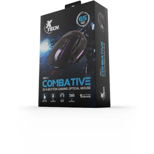 Imagen 4 de Mouse Gamer Xtech 3D 8 Botones Alámbrico USB con Resolución hasta 7200dpi LED 