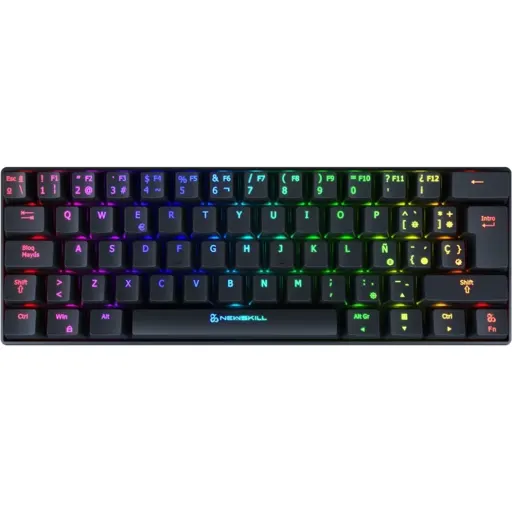 Imagen 0 de NewSkill Pyros 60% RGB Black - Switch Outemu Blue (NS-KB-PYROS-OUBLUE)