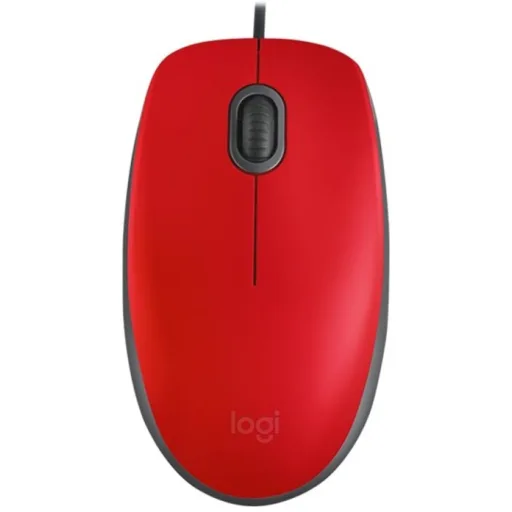 Imagen 9 de Logitech M110 Silent - Ratón - diestro y zurdo - óptico - 3 botones - cableado - USB - rojo