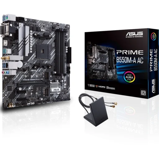 Imagen 0 de Tarjeta Madre Asus PRIME B550M-A AC AMD AM4 4*DDR4 WiFi 2*M.2 DVI HDMI VGA mATX