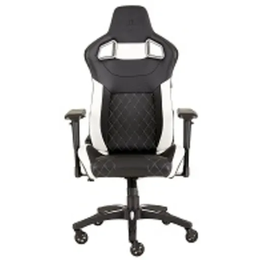 Imagen 0 de CORSAIR T1 RACE 2018 - Silla - silla reclinable - reposabrazos - forma de T - nailon, espuma de poliuretano, piel de poliuretano, marco de metal, cuero PVC 3D - negro, blanco