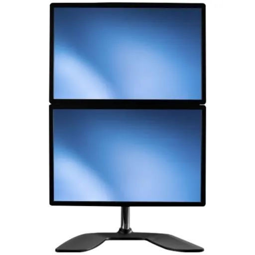 Imagen 1 de StarTech.com Soporte Vertical para Dos Monitores - Para Monitores VESA de hasta 27 Pulgadas - de Aluminio - de Altura Ajustable - Base para 2 monitores - plástico, aluminio - negro, plata - tamaño de pantalla: 13"-27" - soporte para escritorio