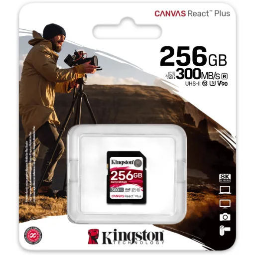 Imagen 2 de Memoria SDXC 256GB Kingston Canvas React Plus SDXC UHS-II 300R/260W U3 V