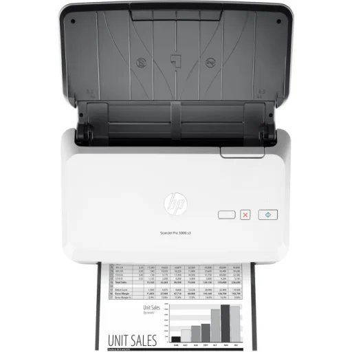 Imagen 4 de HP Scanjet Pro 3000 s3 - Escáner de documentos - CMOS / CIS - a dos caras - 216 x 3100 mm - 600 ppp x 600 ppp - hasta 35 ppm (mono) - Alimentador automático de documentos (ADF) (50 hojas) - hasta 3500 exploraciones por día - USB 3.0, USB 2.0