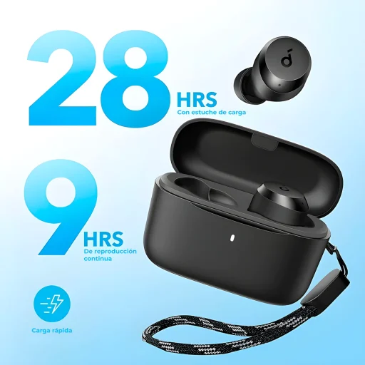 Imagen 3 de Audífonos Inalámbricos Soundcore A25i, In-Ear BTv5.3 c/Mic Cuna de carga Negro