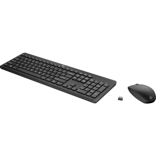 Imagen 1 de Kit Teclado Mouse Inalámbrico HP 235, Tradicional, óptico USB2.0 Color Negro