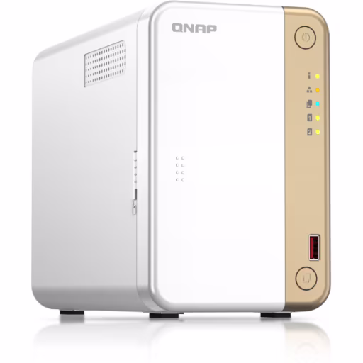 Imagen 2 de NAS QNAP TS-262, Celeron N4505 RAM hasta 4GB LAN 2*USB2.0 2*USB3.2 Torre