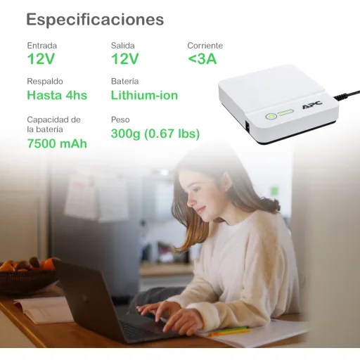 Imagen 6 de Mini UPS APC Connect 12Vdc 36W Iones de litio